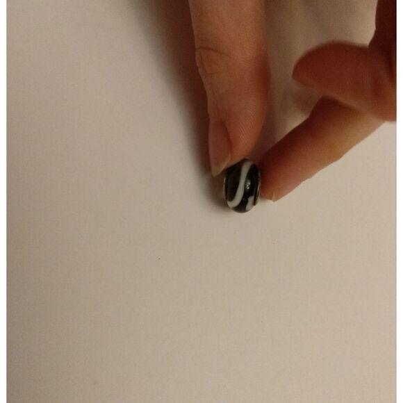 Sterling silver marble glass charm‎ - Picture 3 of 4